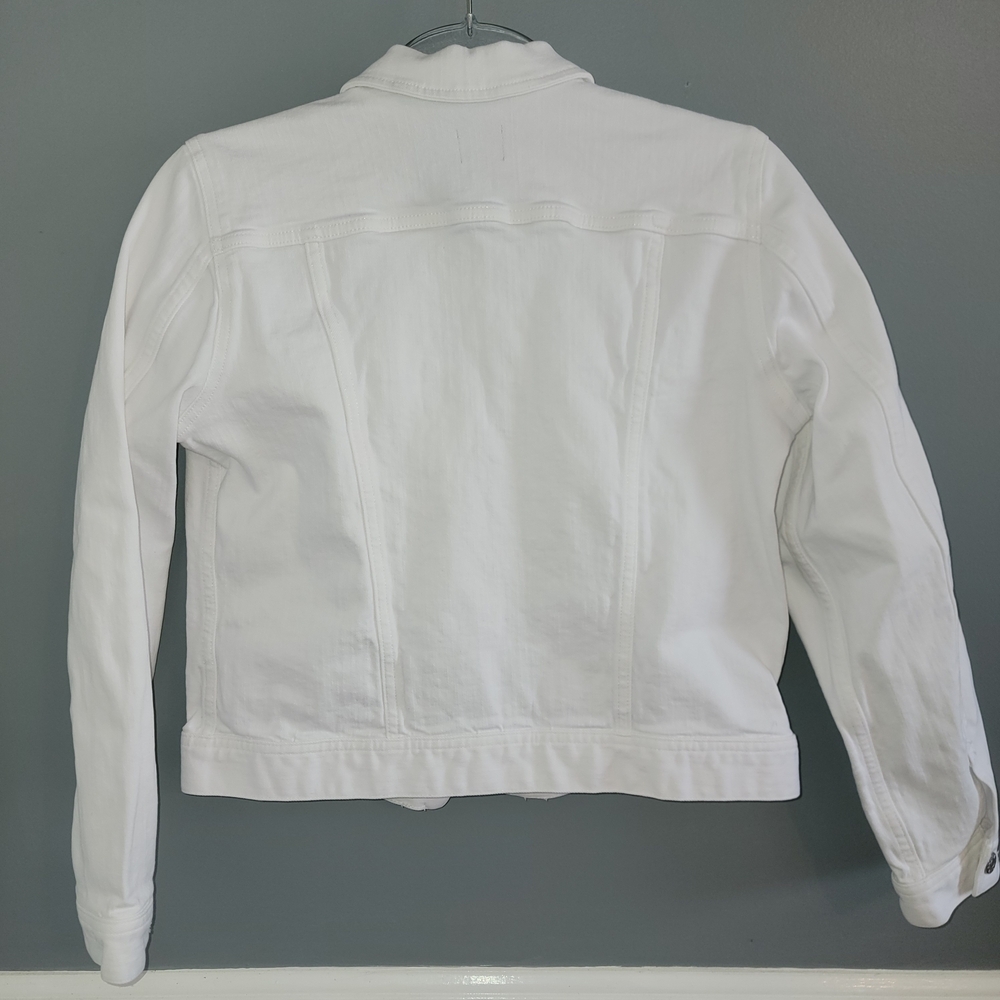 J. Crew Bright White Denim Jacket - Picture 2 of 9